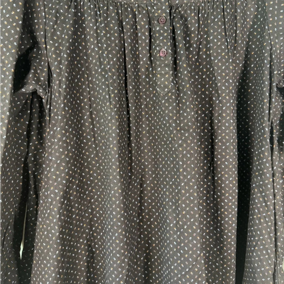 UO Urban Outfitters Tilly Smock Mini Dress Black Ditzy Floral Womens Size Medium - Picture 2 of 10